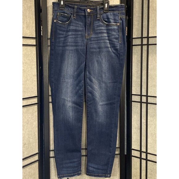 Judy Blue Denim - Judy Blue Relaxed Fit Mid Rise Womens Jeans Size 7/28 Blue Medium Wash Stretch